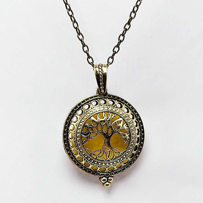 Tree Of Life Alloy Aromatherapy Essential Oil Hollow Pendant